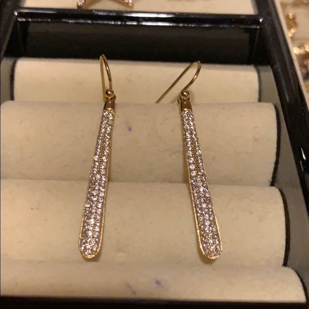 Kate Spade dangling gold earrings